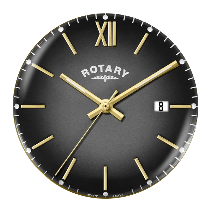 Szara tarcza gradientowa zegarka Rotary RGB10003/74