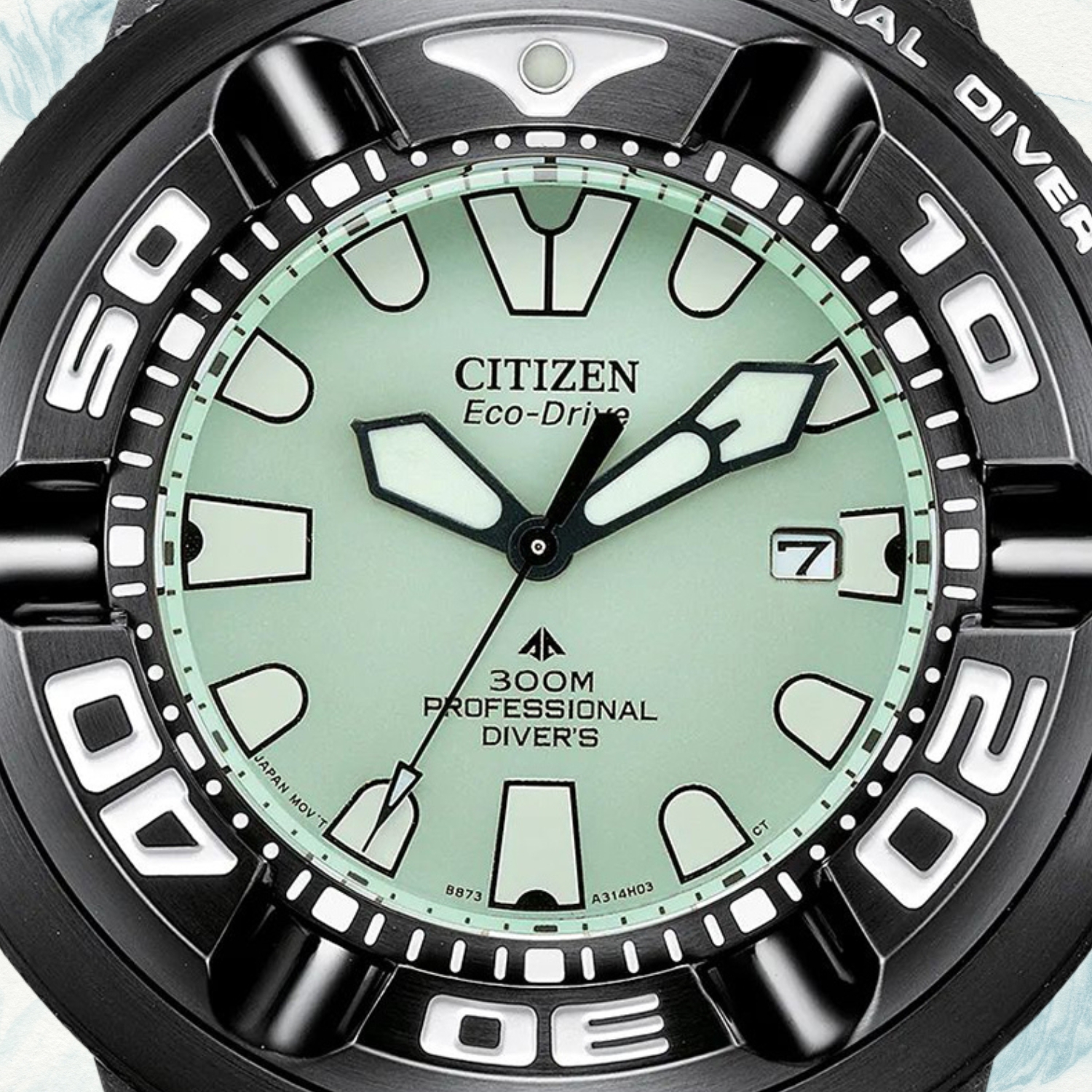 Tarcza w zegarku Citizen PROMASTER ECO-DRIVE 300M BJ8055-04X