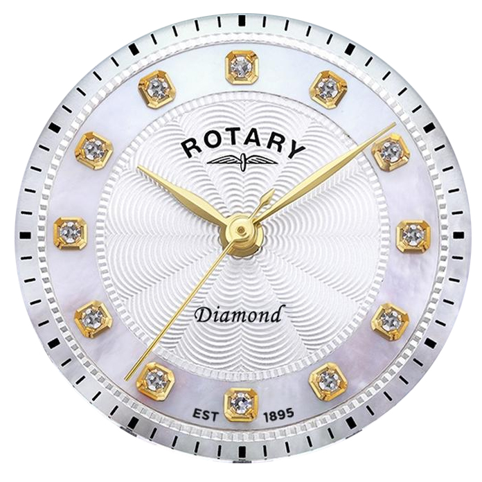 Tarcza z masą perłową zegarka Rotary Windsor Diamond LB05421/41/D
