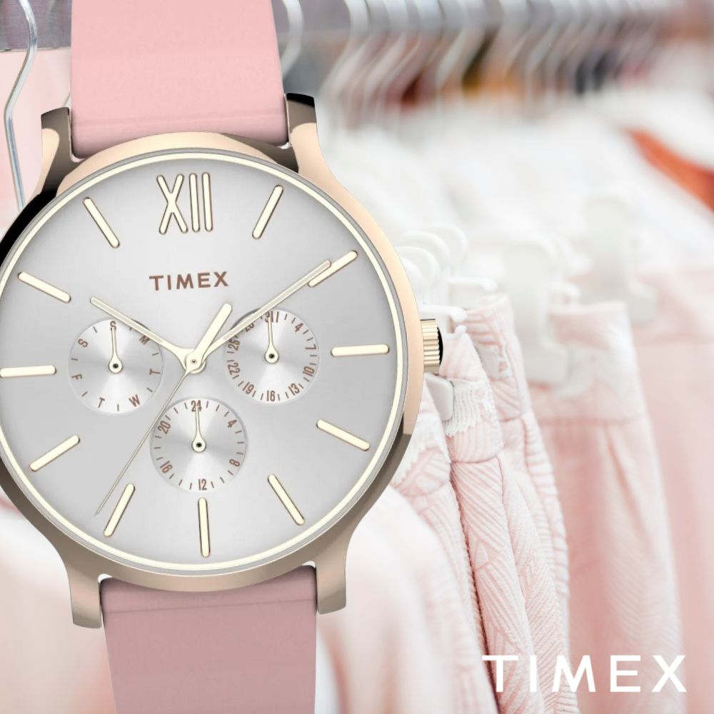 timex TW2T74300 damski transcend na rozowym pasku