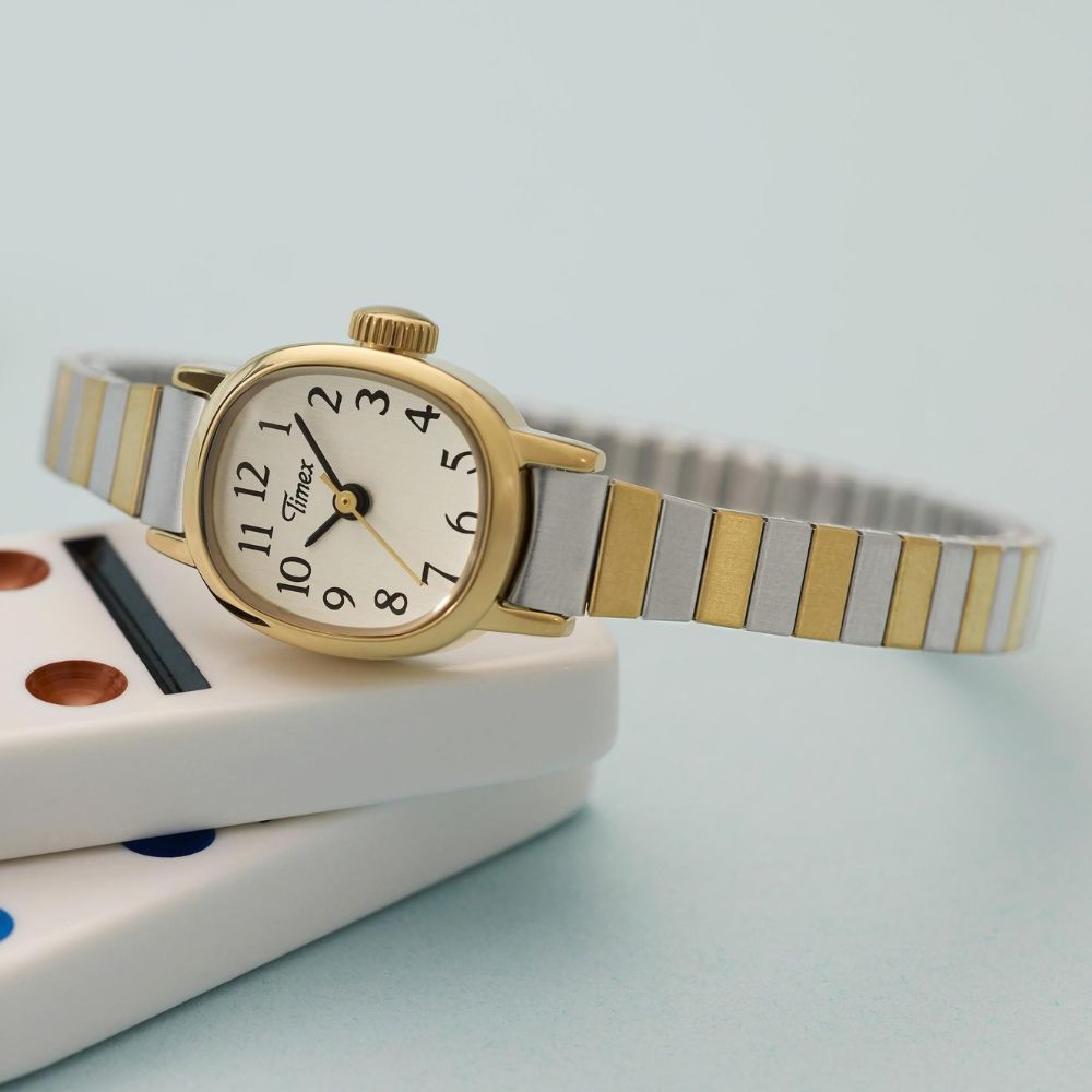 Zegarek Timex Cavatina dwukolorowy, ze złotymi i srebrnymi ogniwami