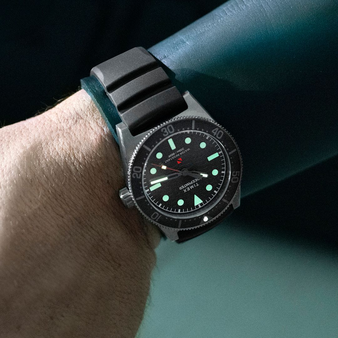 Zegarek Timex Deepwater Reef 200 41mm Black Synthetic Rubber Strap