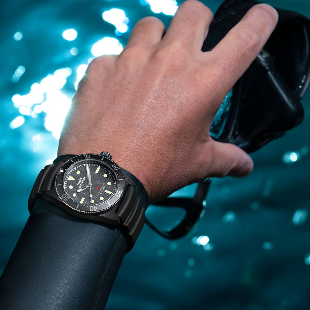 Zegarek Timex Deepwater Reef 200 41mm Black Synthetic Rubber Strap