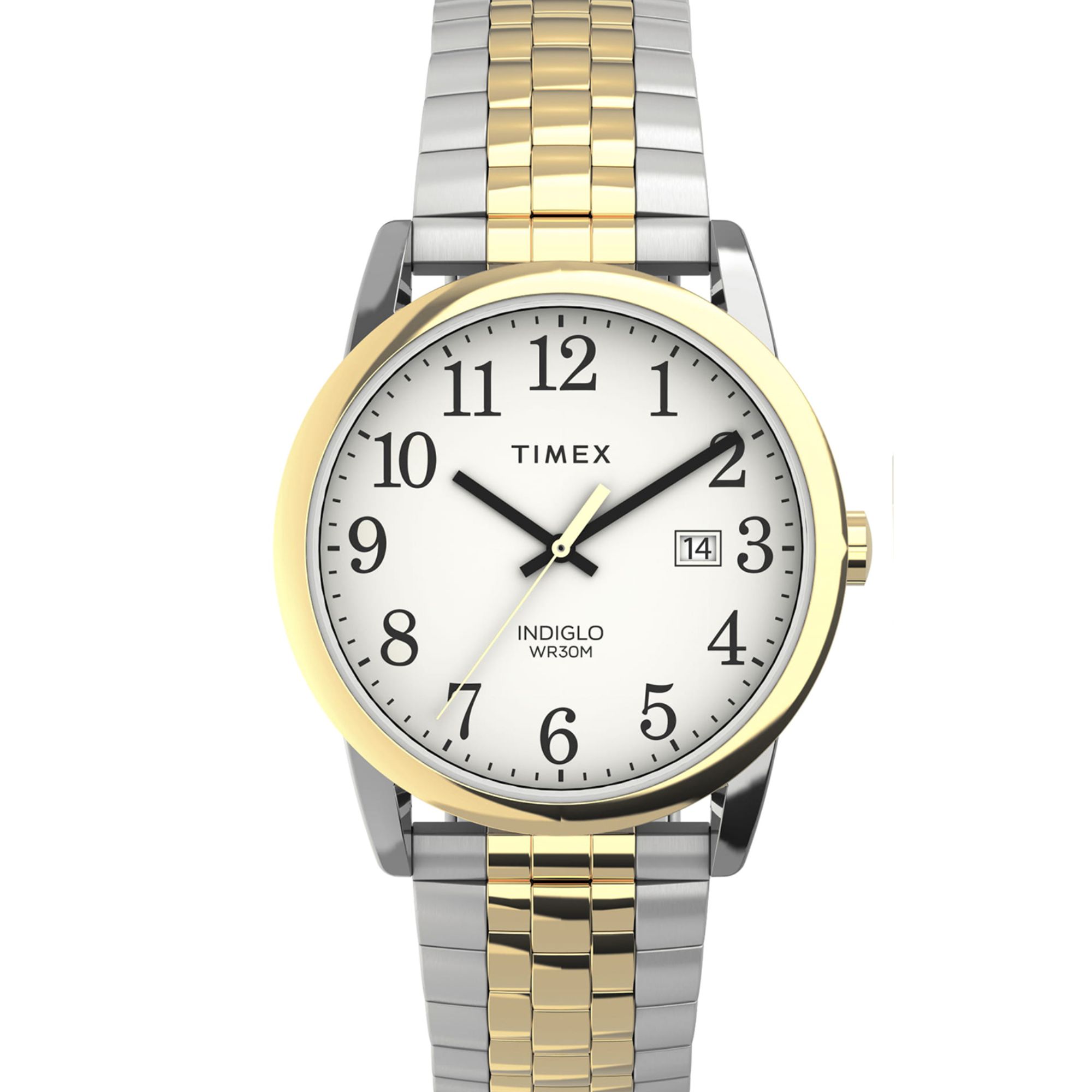 Koperta zegarka Timex w dwóch kolorach - złotym i srebrnym oraz bransoletka w tych samych barwach