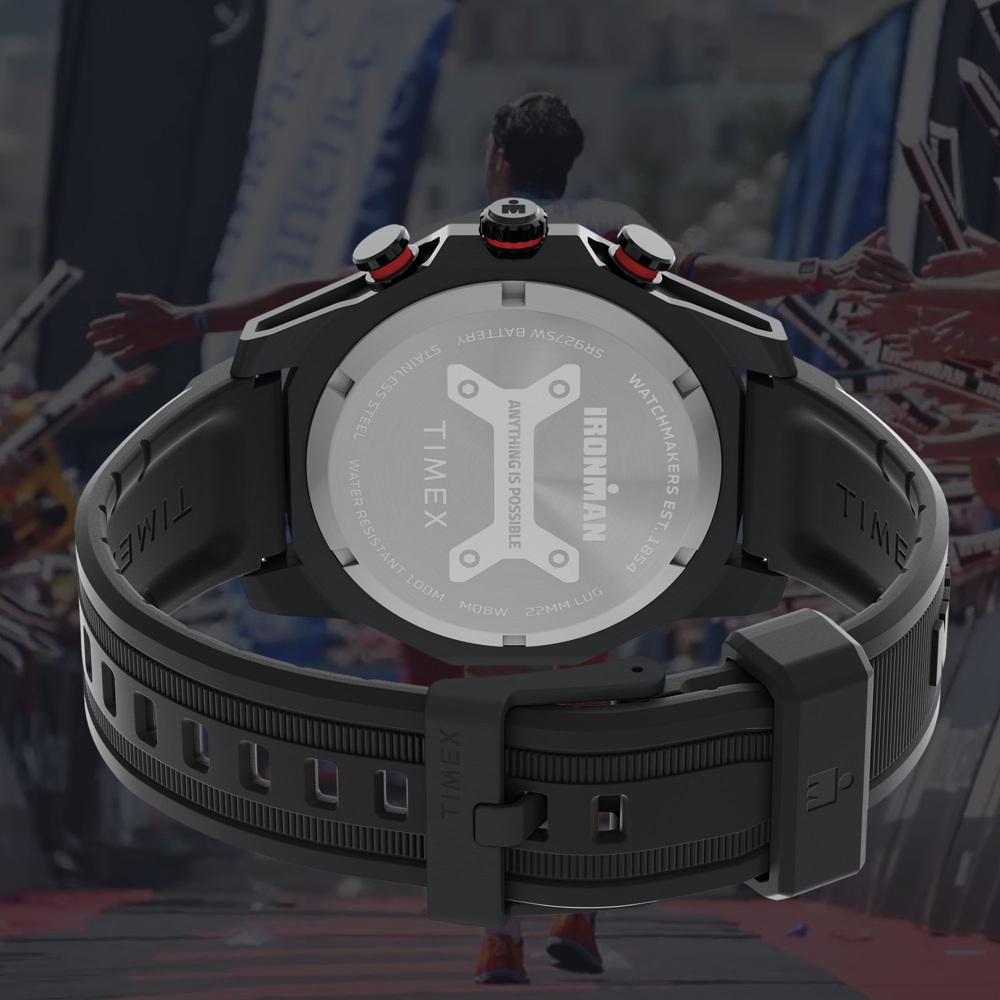dekiel zegarka TW2W55400 zegarek srebrny sportowy Ironman pasek