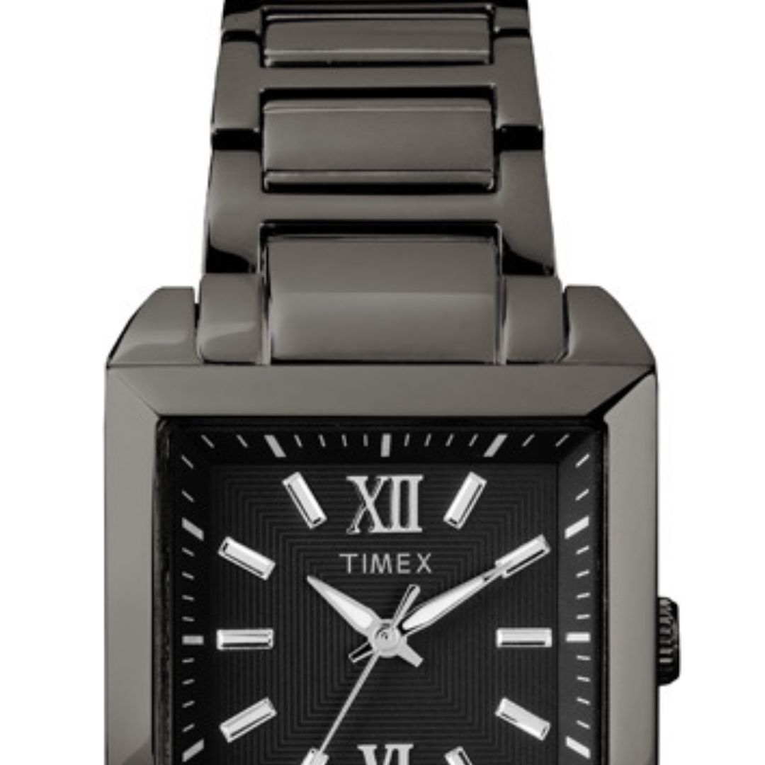 Zegarek Timex na czarnej, stalowej bransoletce