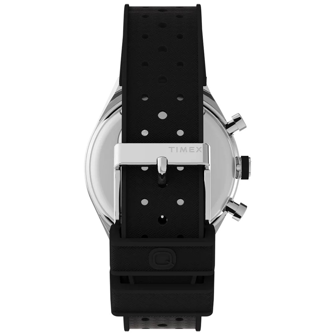 Zegarek Timex na czarnym pasku z zapięciem na sprzączkę