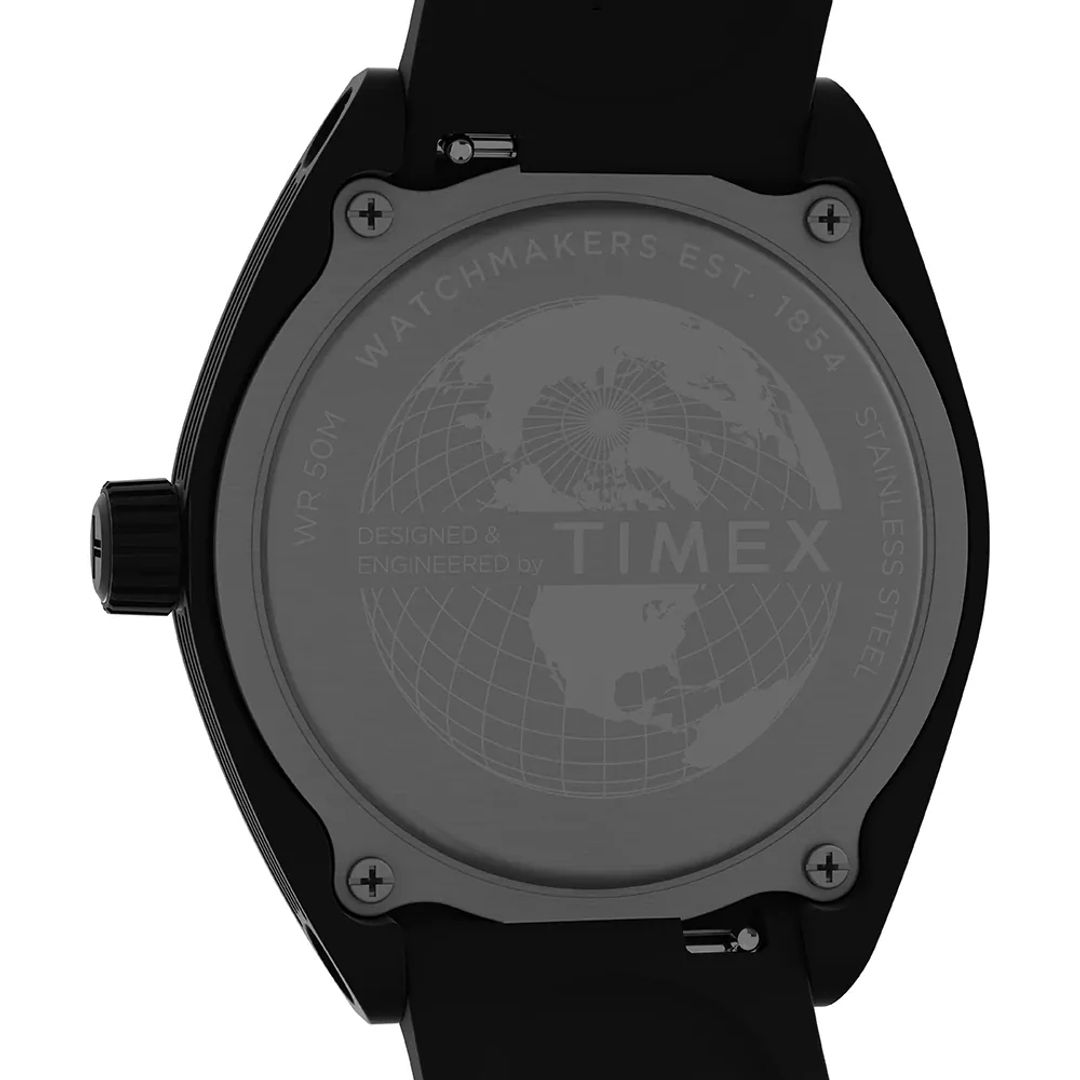 Zegarek męski Timex z czarną, masywną kopertą wykonaną z ekologicznej ceramiki