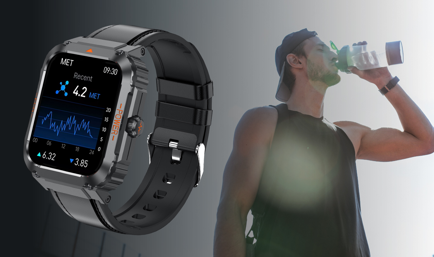 Tryby treningowe i MET w smartwatchu Hagen HB31