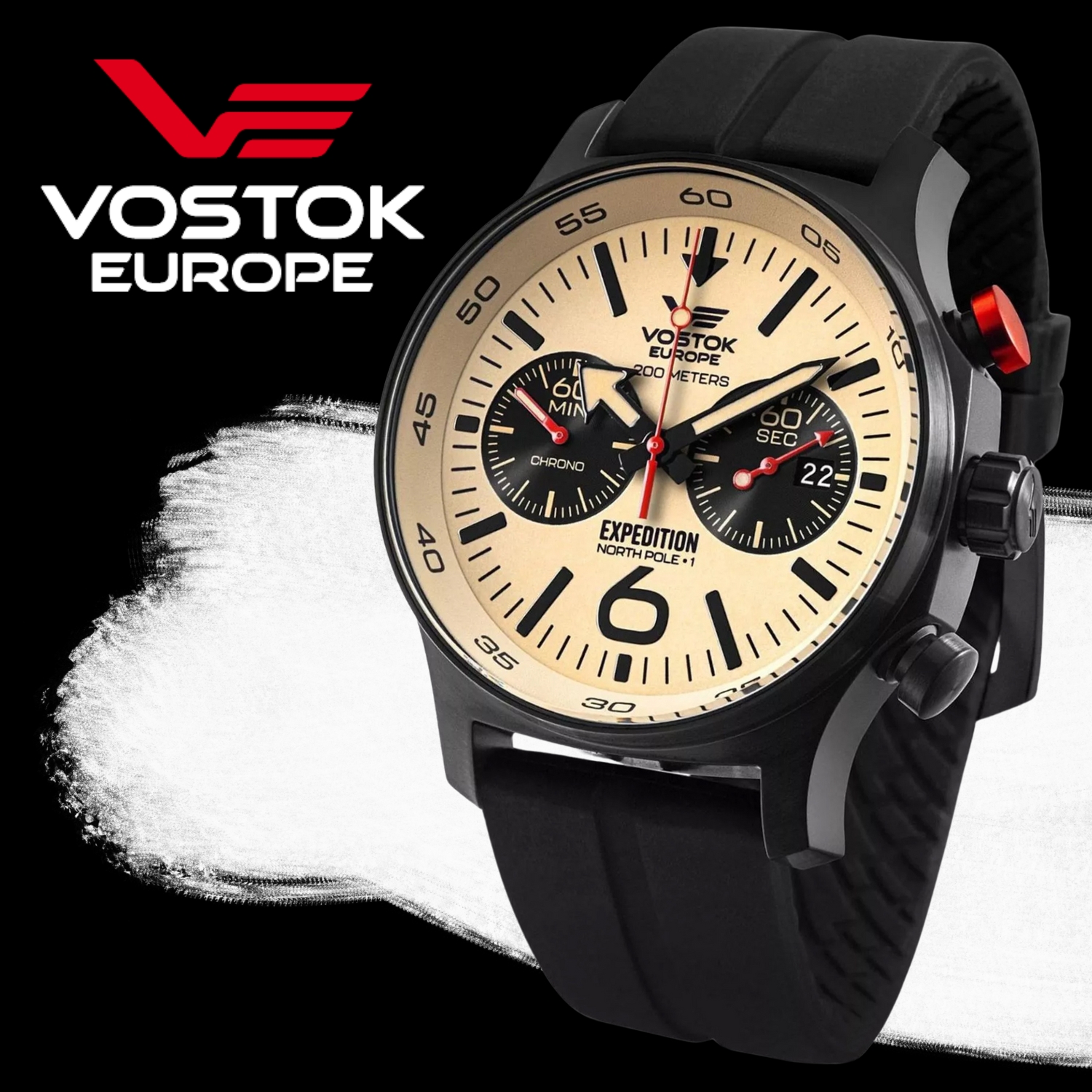Zegarek Vostok Europe Expedition North Pole 1 Chrono 47mm 6S21-595C644S
