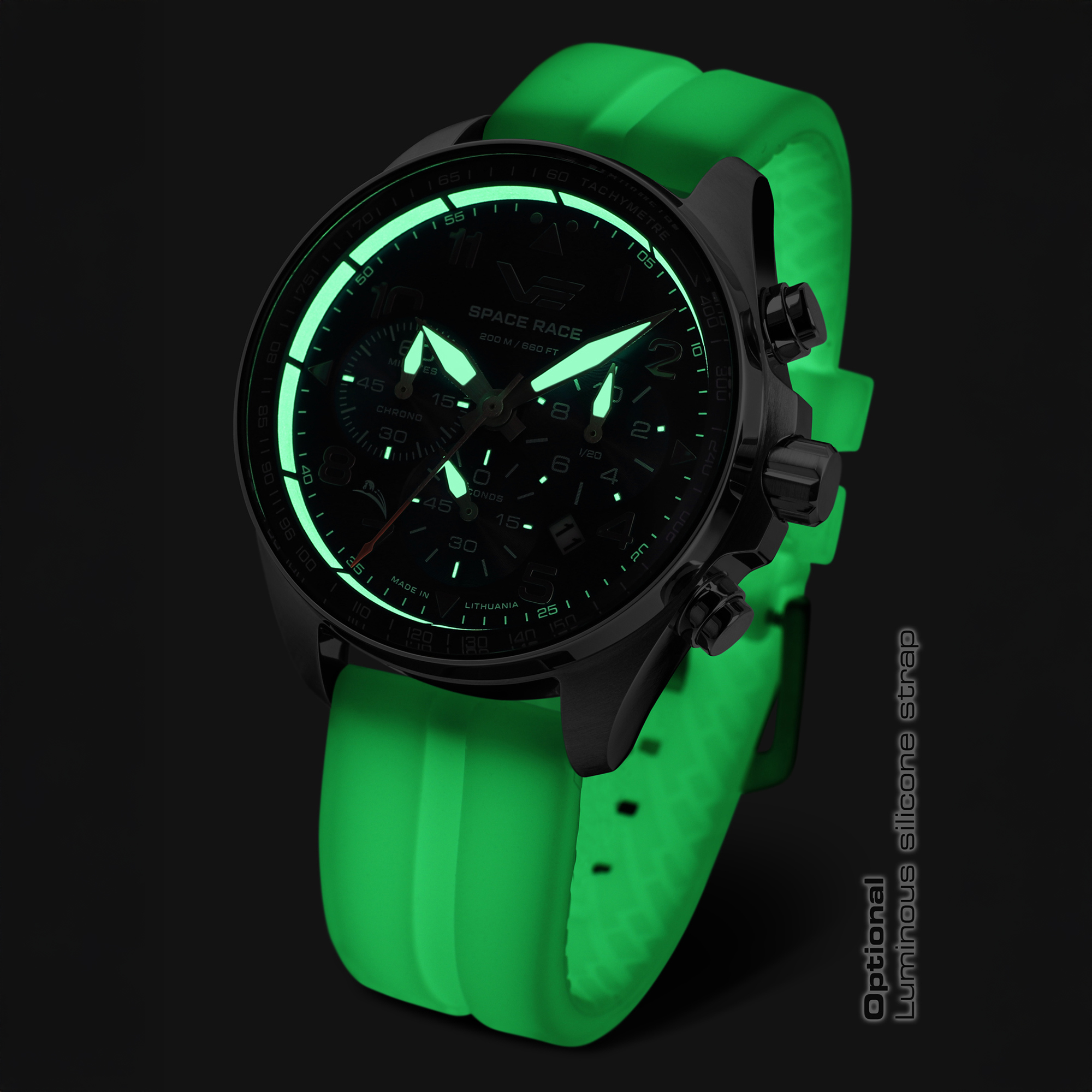 Zegarek Vostok Europe Space Race Black Chrono 6S20-325A741SWL stworzony z inspiracji Wyścigiem Kosmicznym
