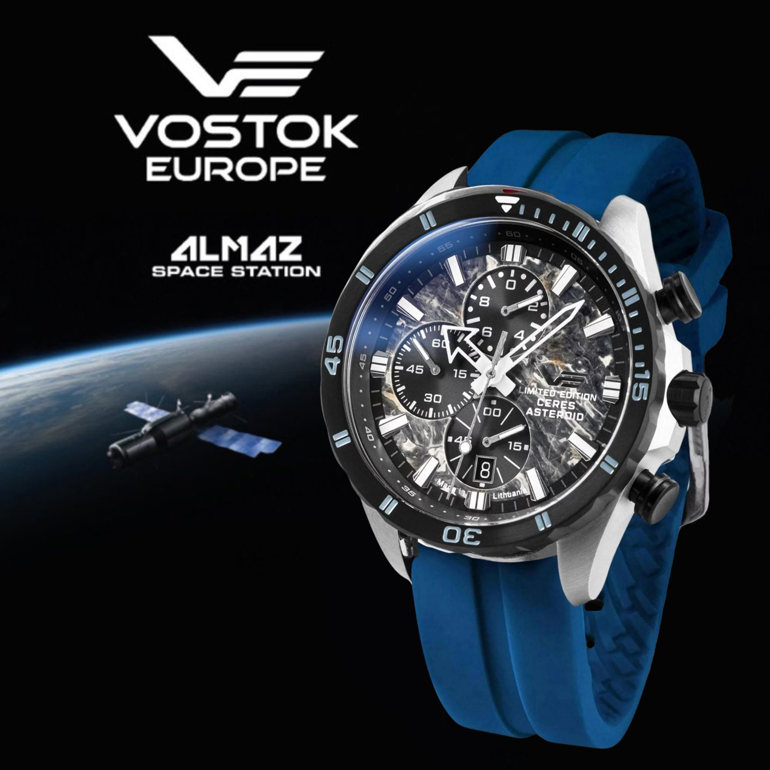 Almaz stacja kosmiczna inspiracją do powstania zegarków Vostok Europe Almaz 6S10-320E693SB