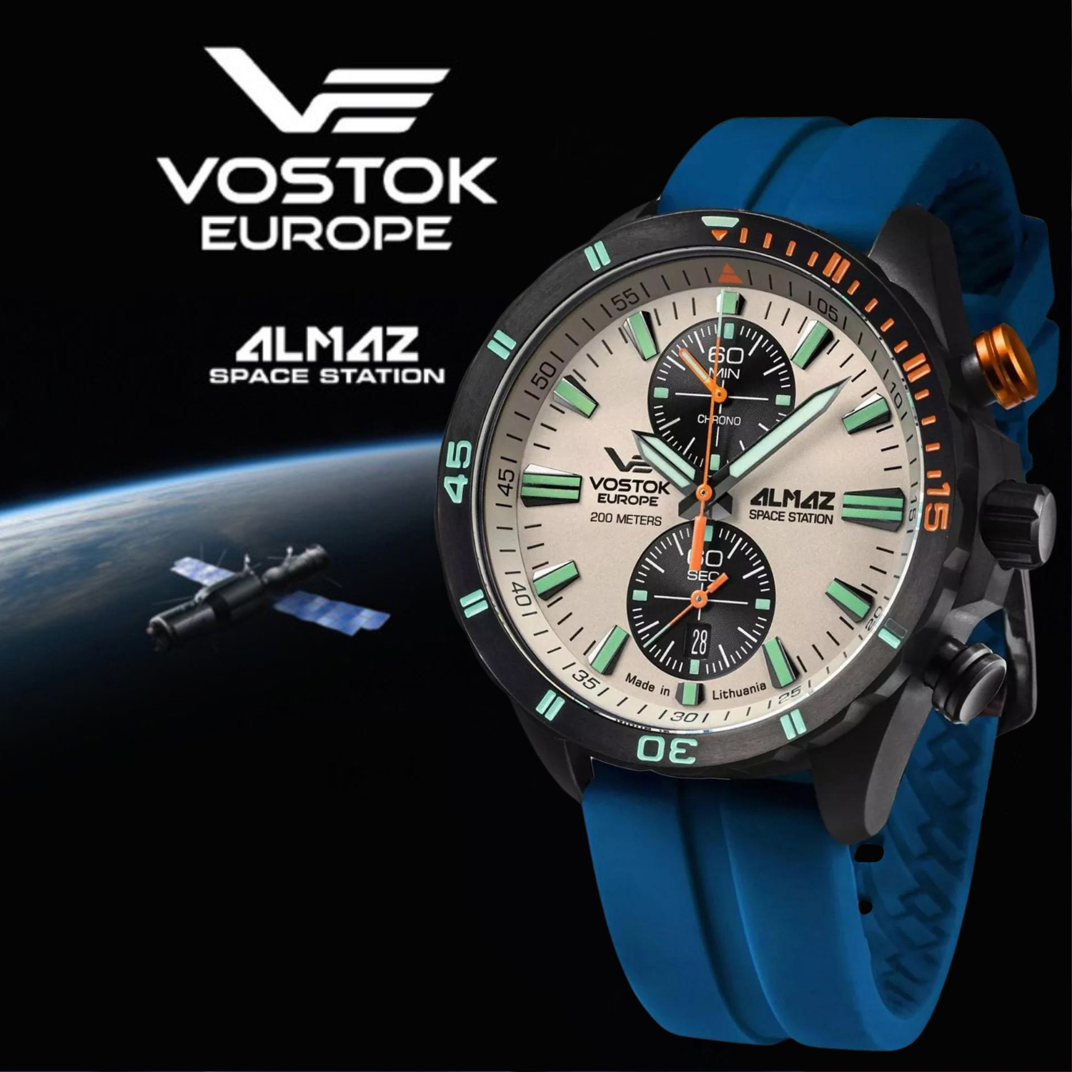 Stacja kosmiczna Almaz inspiracją dla zegarków Vostok Europe 6S11-320C677SB
