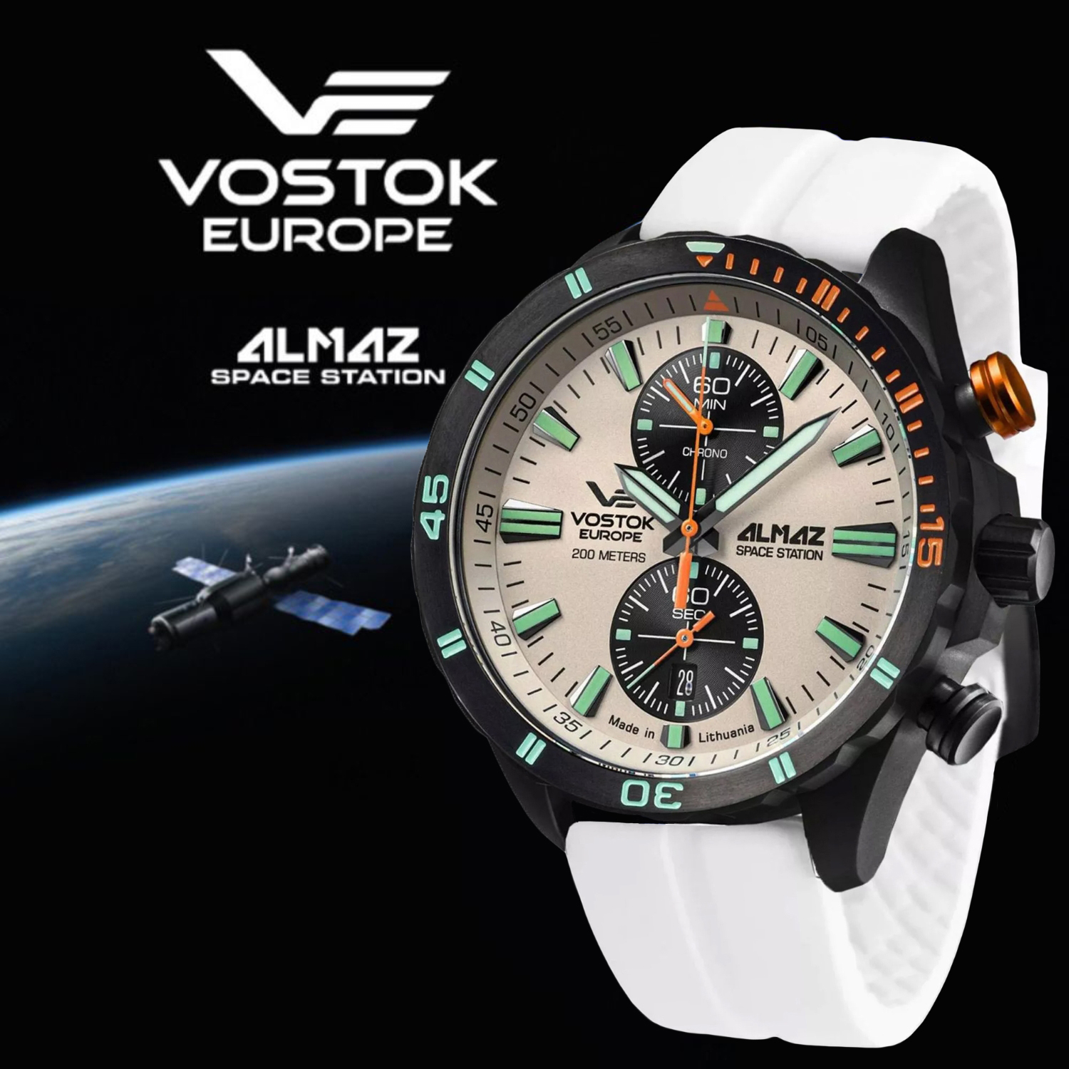 Stacja kosmiczna Almaz inspiracją dla zegarków Vostok Europe 6S11-320C677SW