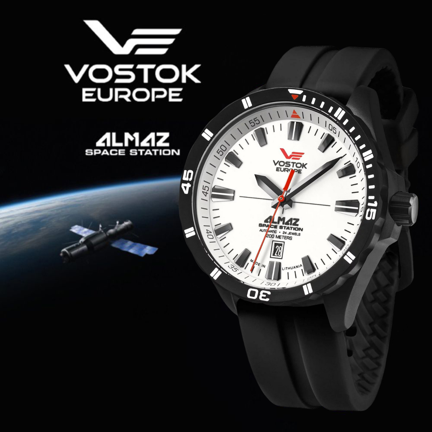 Stacja kosmiczna Almaz inspiracją dla zegarków Vostok Europe NH35A-320C680S