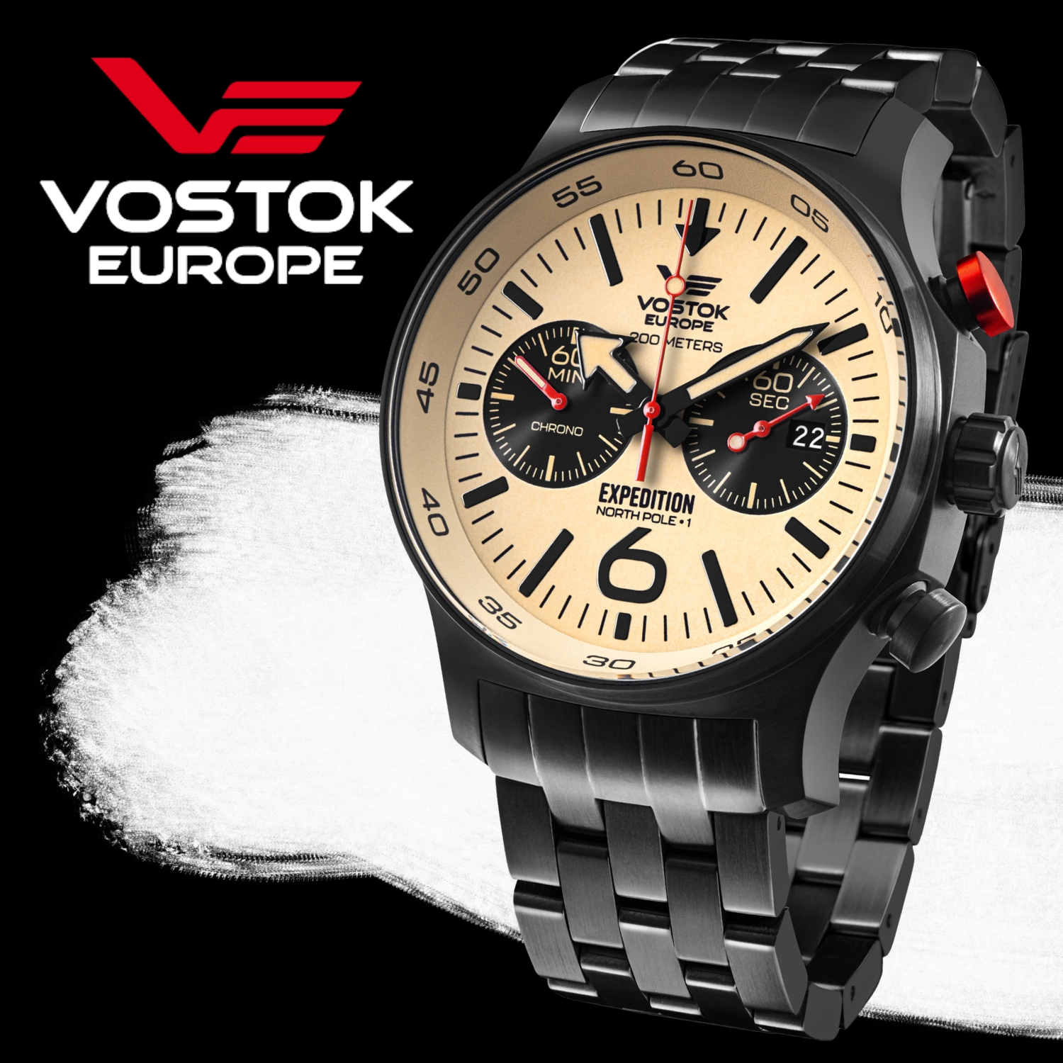 Zegarek Vostok Europe Expedition North Pole 1 Chrono 47mm 6S21-595C644B