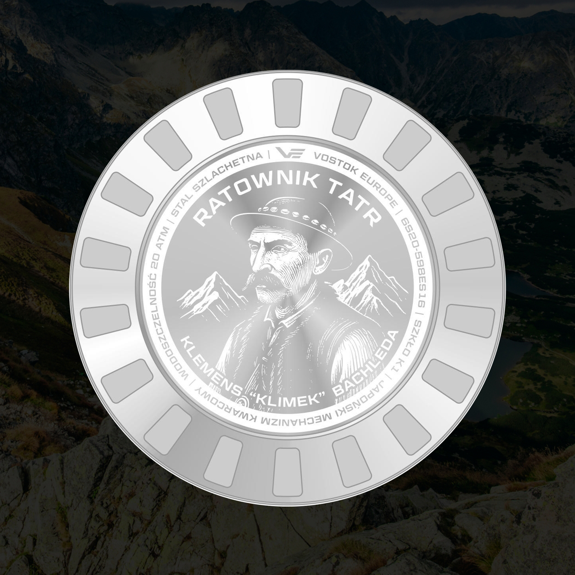 Vostok Europe Expedition Ratownik Tatr Klemens Klimek Bachleda z grawerowanym deklem