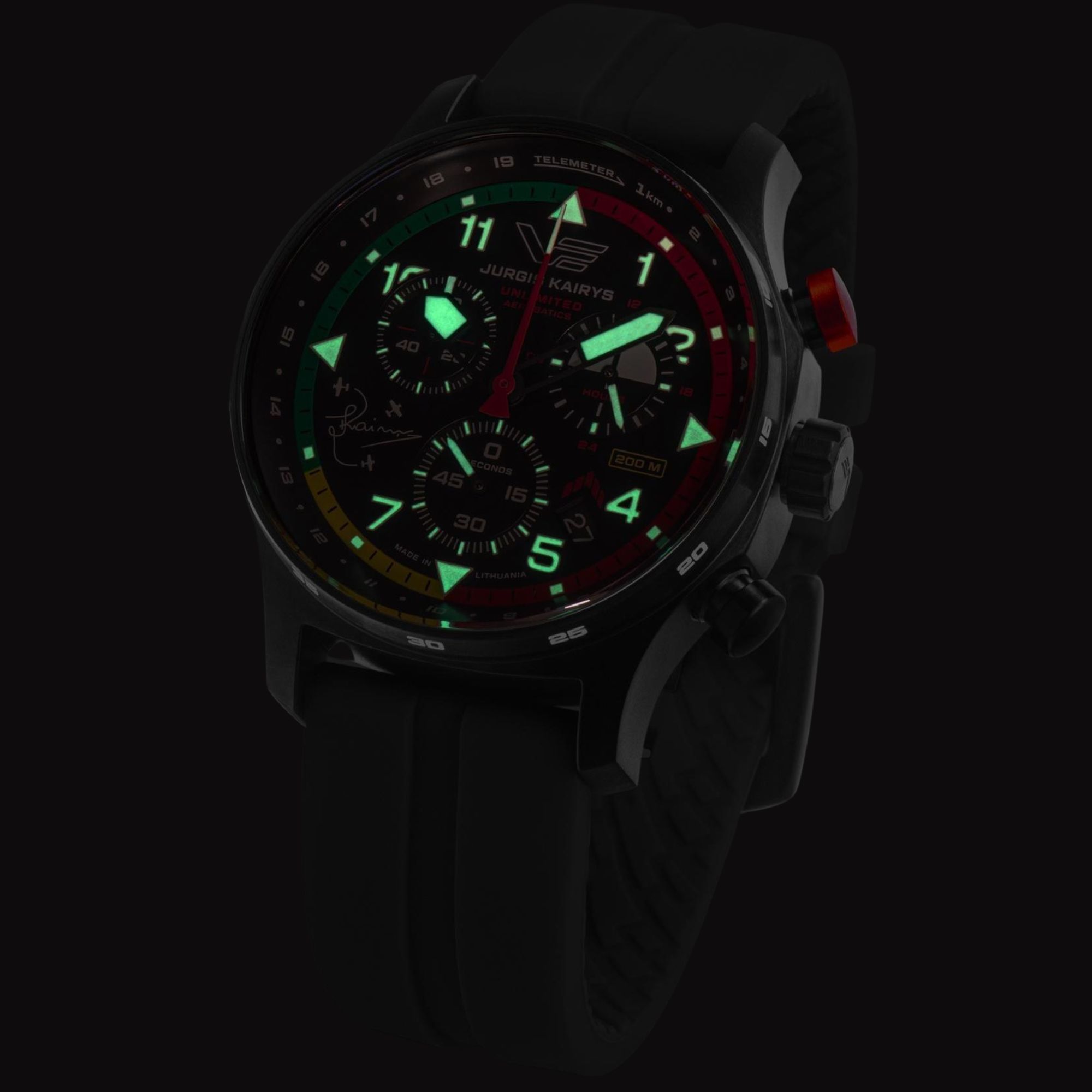 Tarcza zegarka Vostok Europe VK68-592C775S z podświetleniem Lumi-nova
