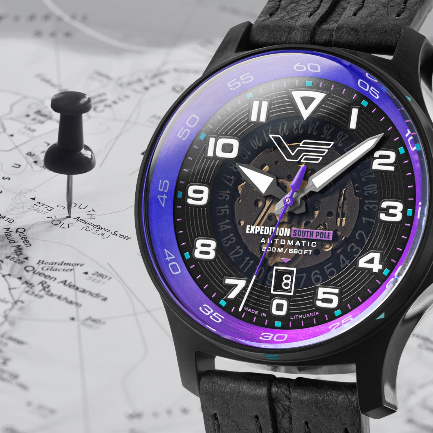 Vostok Europe Expedition South Pole YN55-592C760 przystosowany na wyprawy na biegun południowy