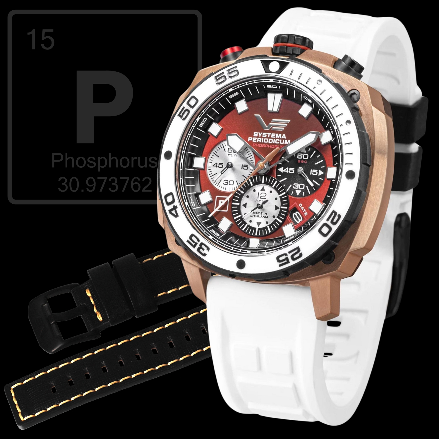 Zegarek Vostok Europe VK67-650E724SW Systema Periodicum Phosphorus męski 