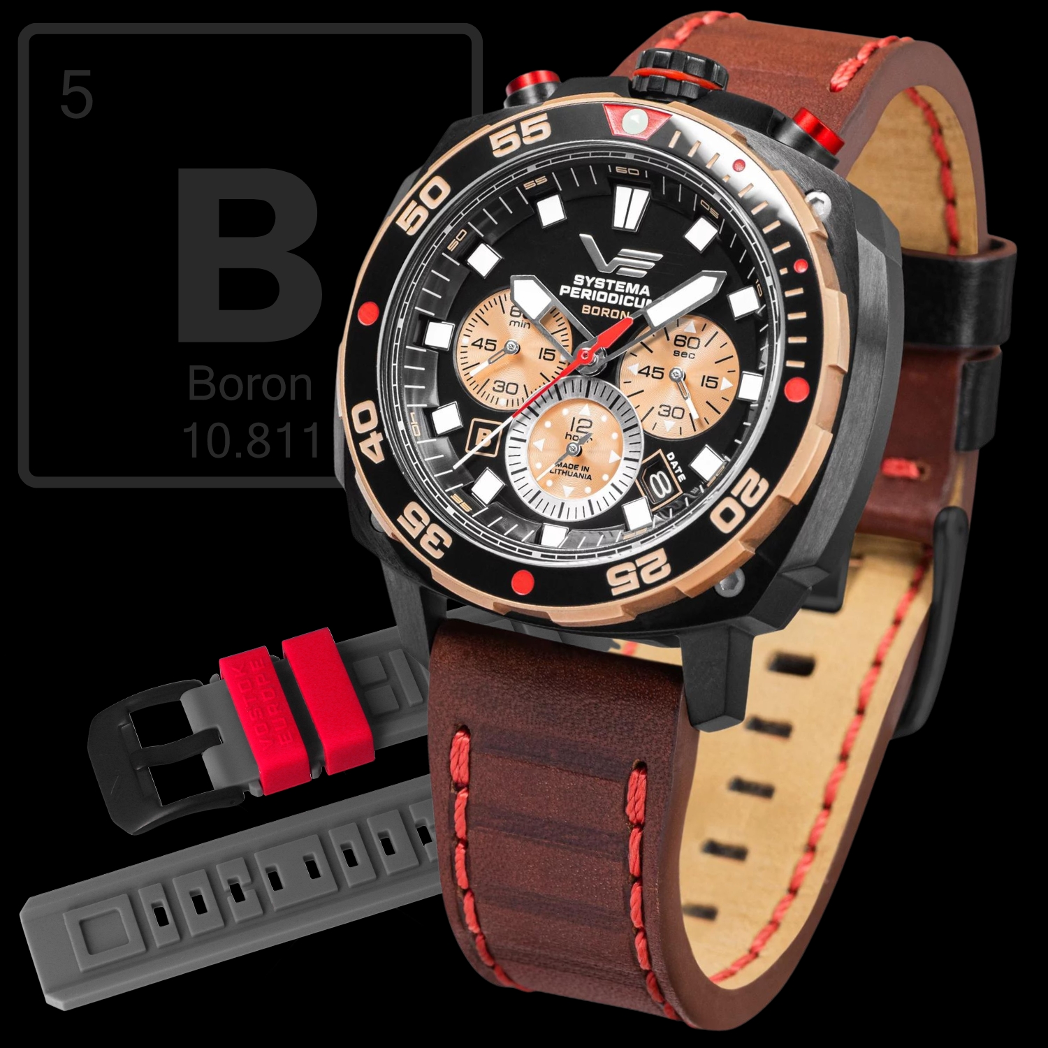 Zegarek Vostok Europe  VK67-650E721 Systema Periodicum Boron męski 