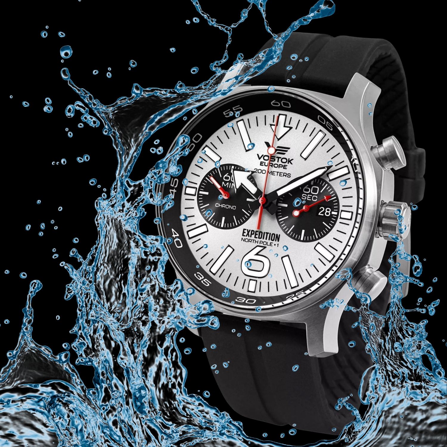 Wodoszczelność zegarka Vostok Europe Expedition North Pole 6S21-595A642S