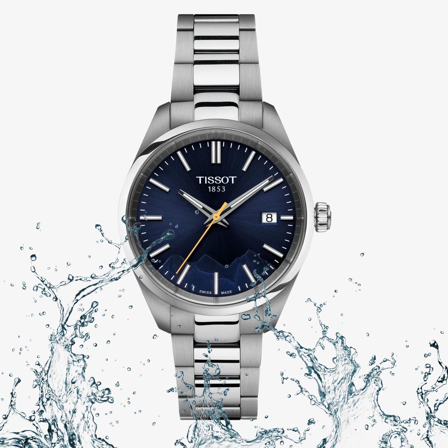 Zegarek Tissot PR 100 Jungfraubahn Quartz 34mm T150.210.11.041.01 z granatową tarczą