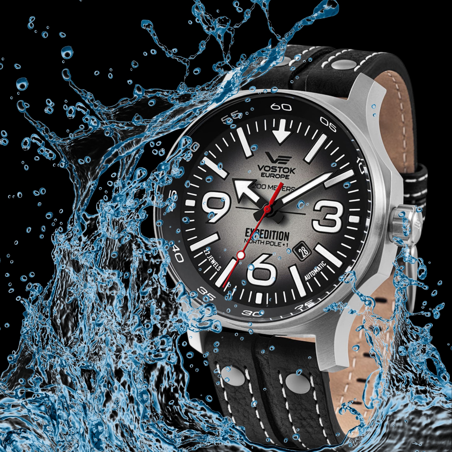 Wodoszczelność zegarka Vostok Europe Expedition North Pole 1 Automatic 47mm YN55-595A639 