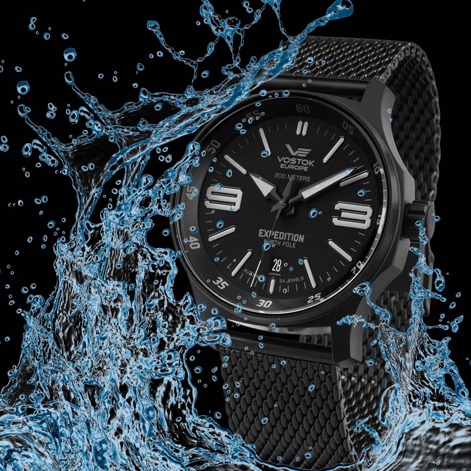 Wodoszczelność zegarka Vostok Europe Expedition North Pole 1 Automatic 43mm YN55-592C556B 