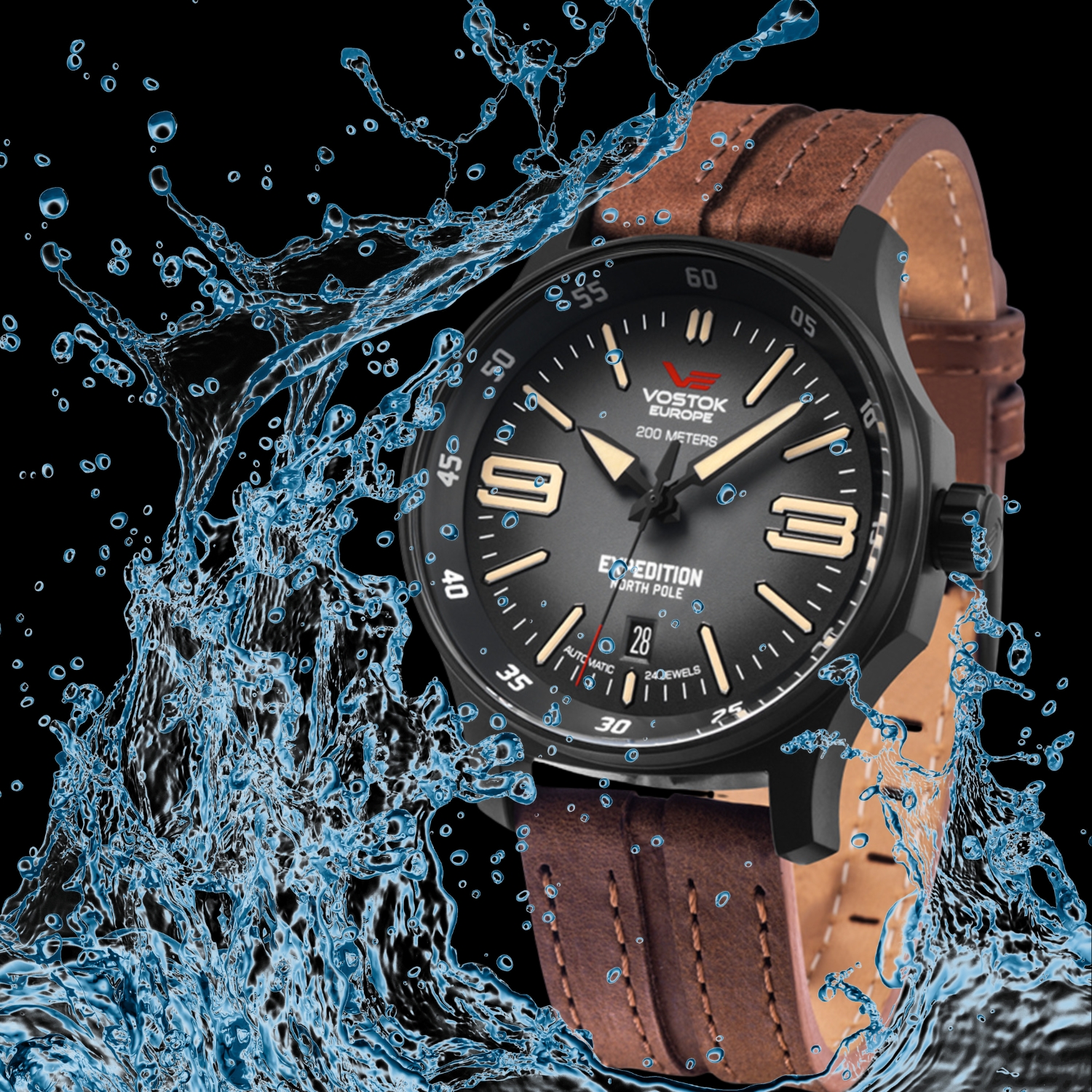 Wodoszczelność zegarka Vostok Europe Expedition North Pole 1 Automatic 43mm YN55-592C554