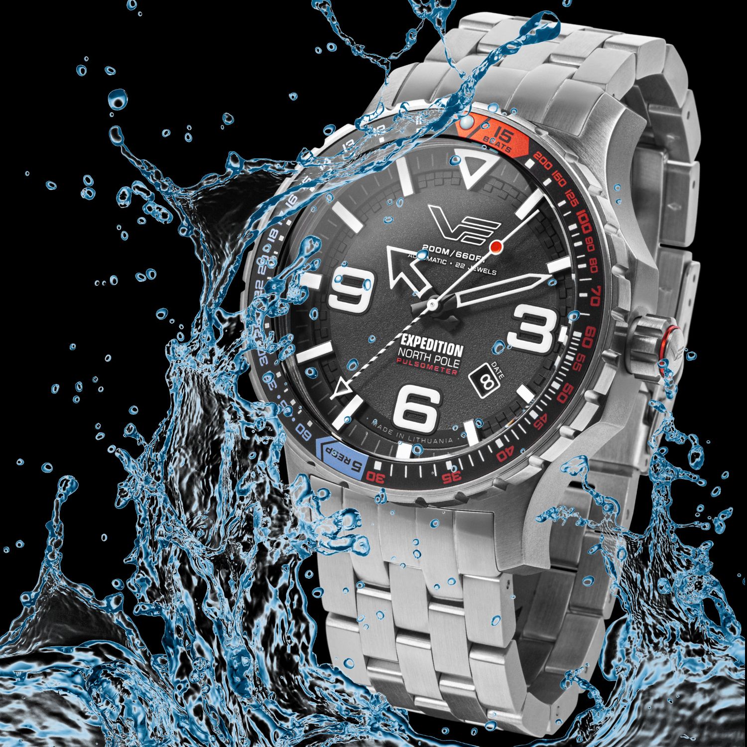 Wodoszczelność zegarka Vostok Europe Expedition North Pole 1 Polar Legend  YN55-597A729B
