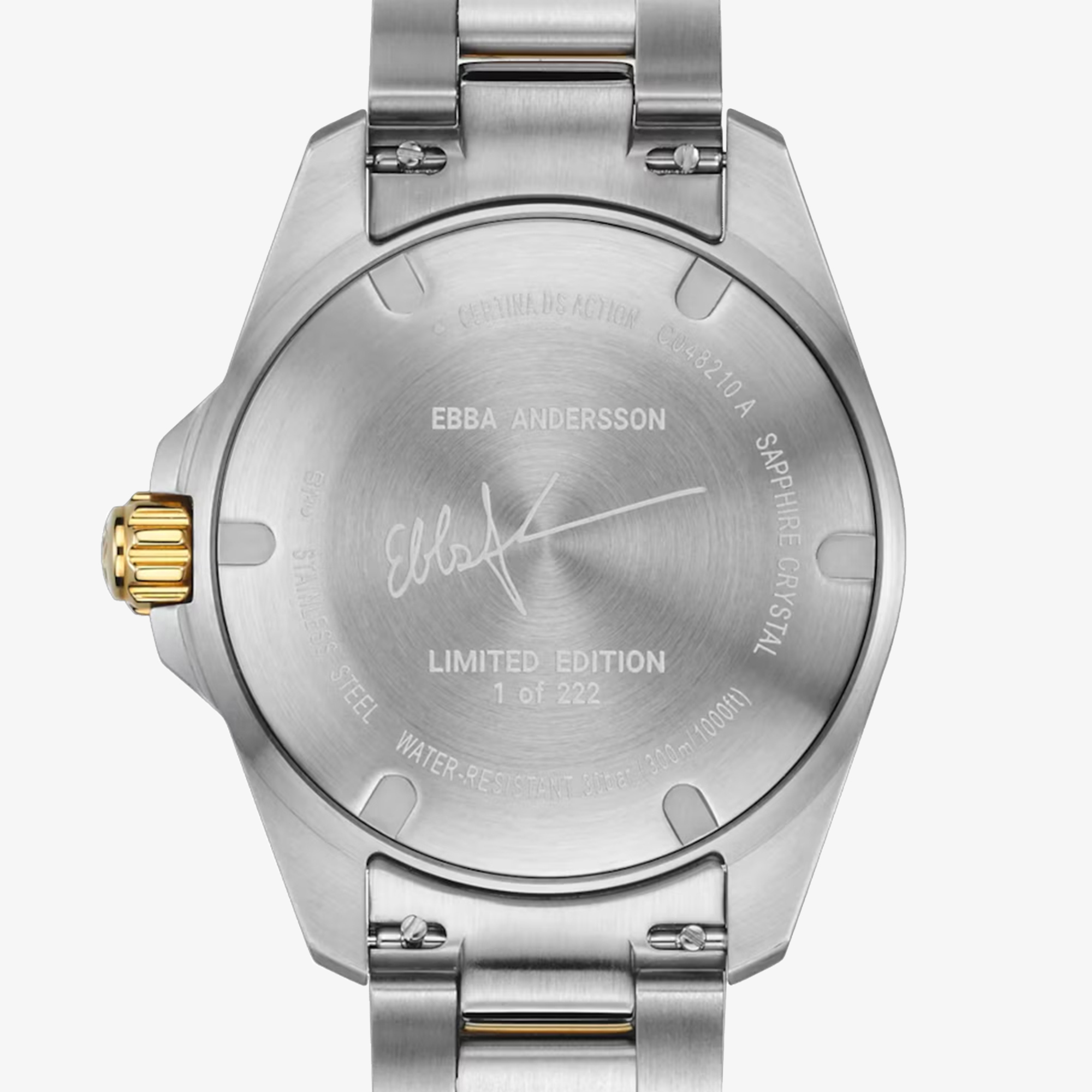 Zakręcany dekiel zegarka Certina DS Action Ebba Andersson Limited Edition