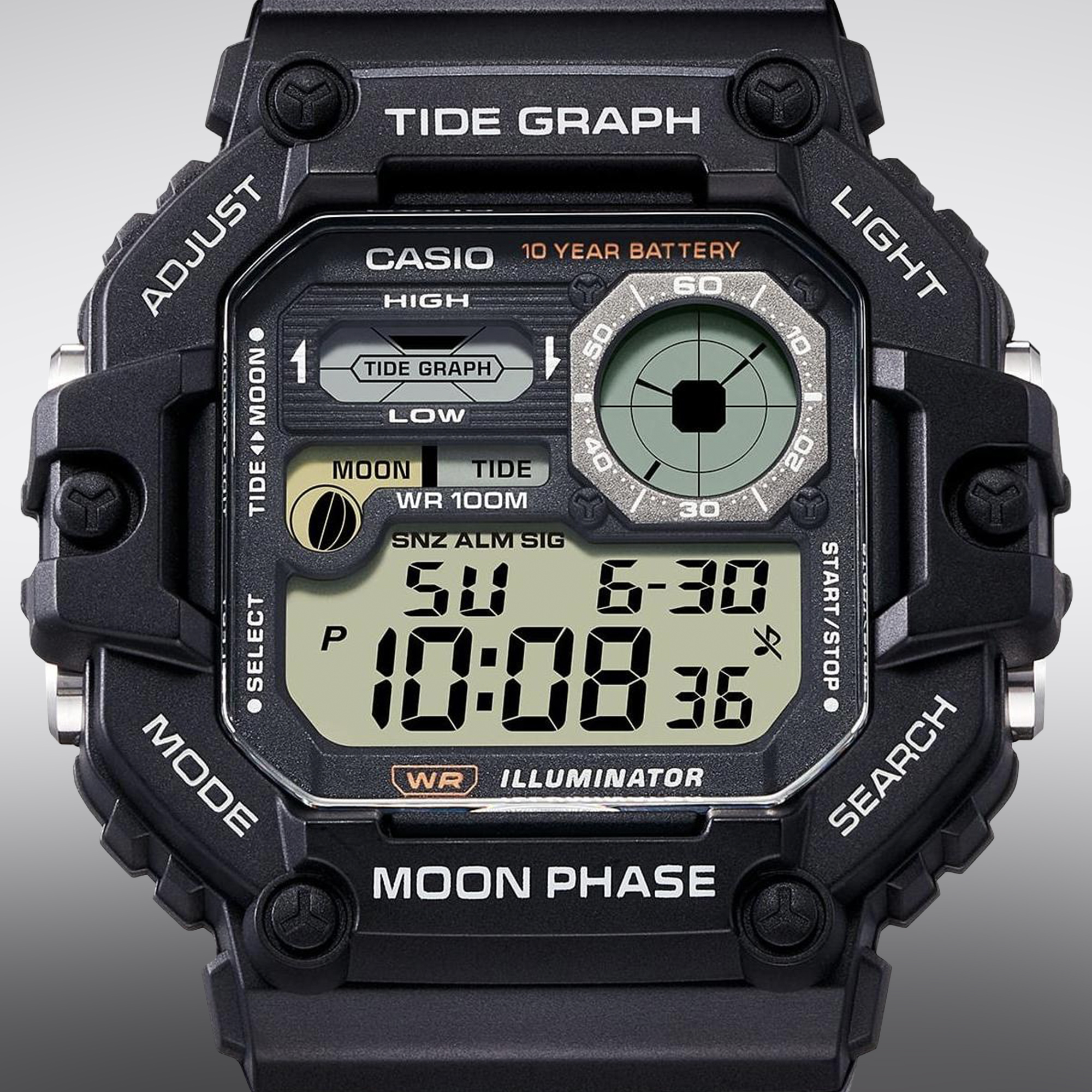 Zegarek Casio Digital Moonphase WS-1700H-1AVEF