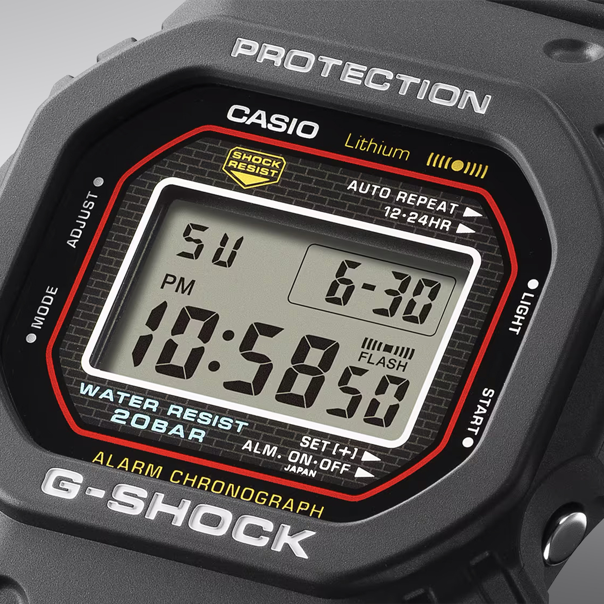 Zegarek Casio G-SHOCK 5000 SERIES DW-5000R-1AER z cyfrowym wyświetlaczem pozytywnym