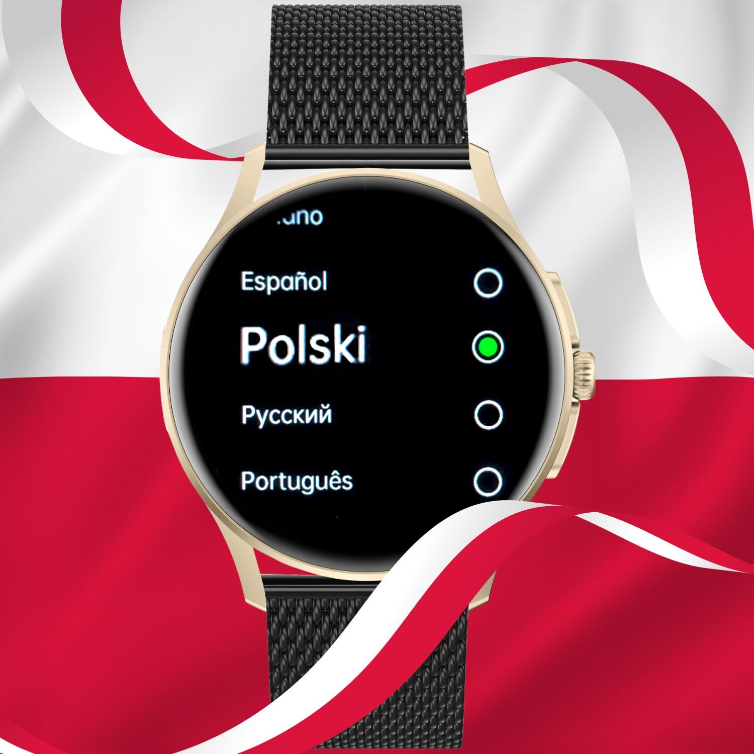 Język polski w damskim smartwatchu Enter Candice