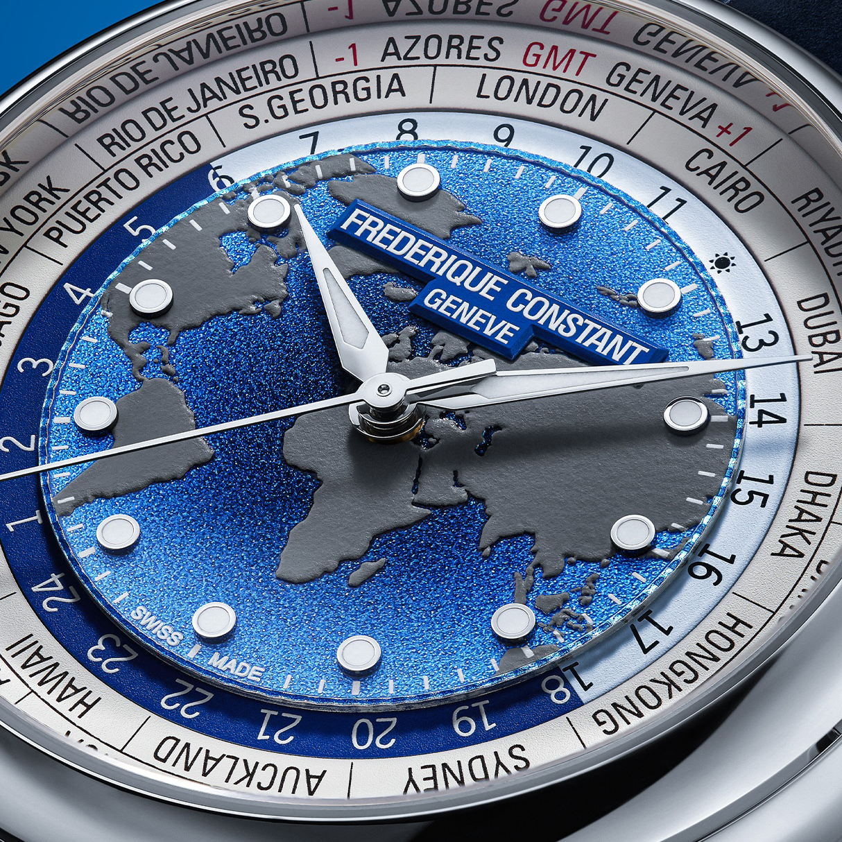 Zegarek Frederique Constant FC-719BLW3H6 z niebieską tarczą