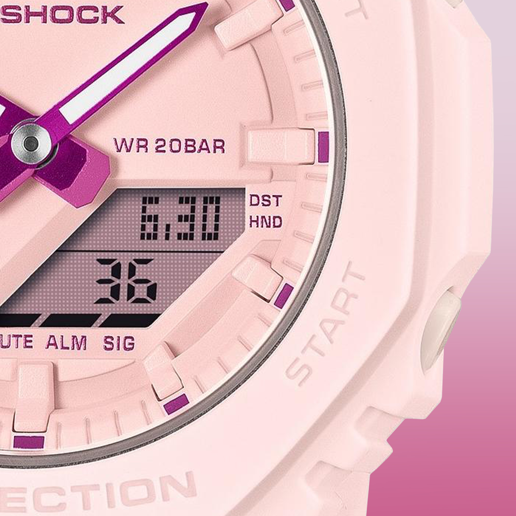 Zegarek G-SHOCK Casio G-Shock x Pink Ribbon damski GMA-S2100PR-4AER z czasem światowym