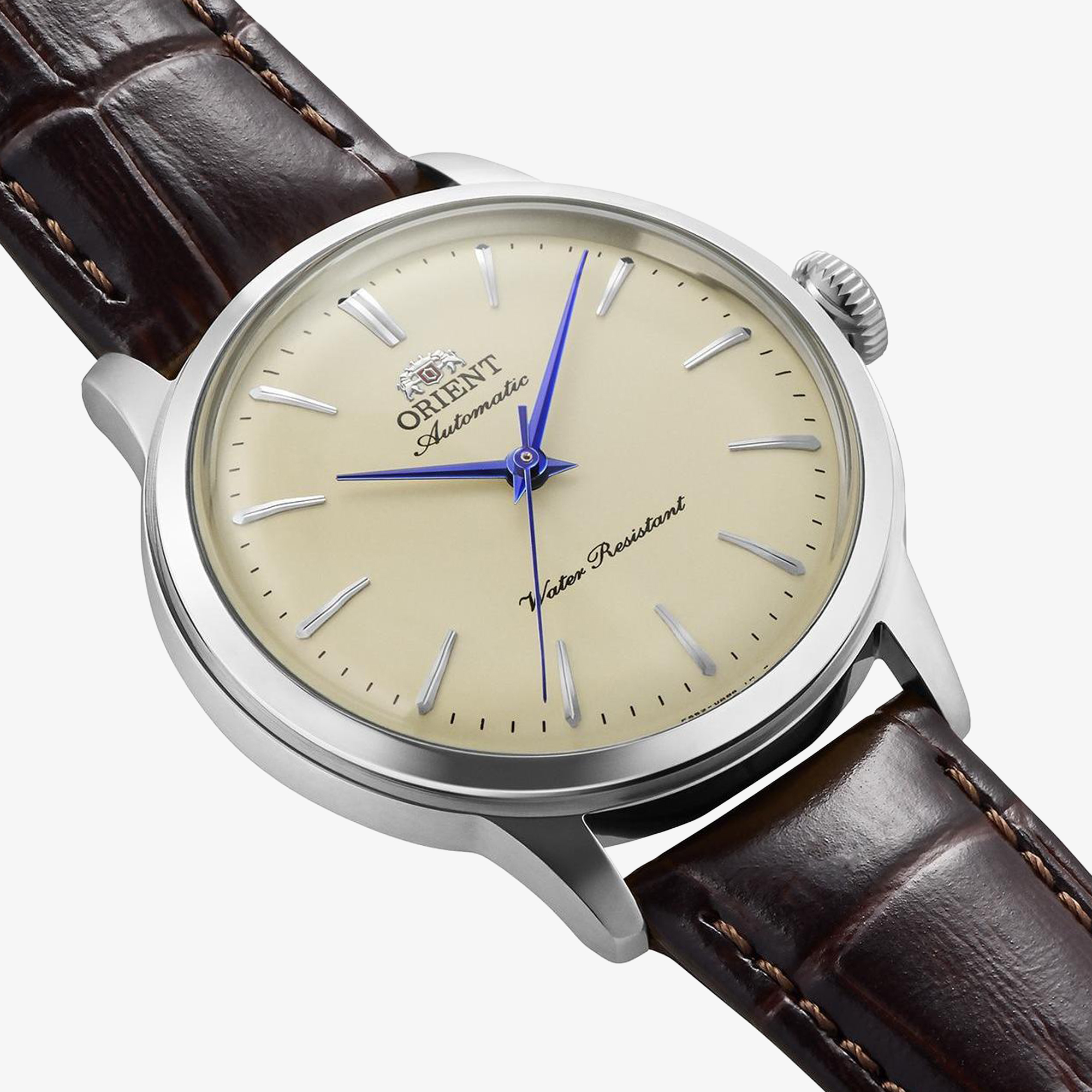 Zegarek Orient Bambino 36mm na brązowym pasku