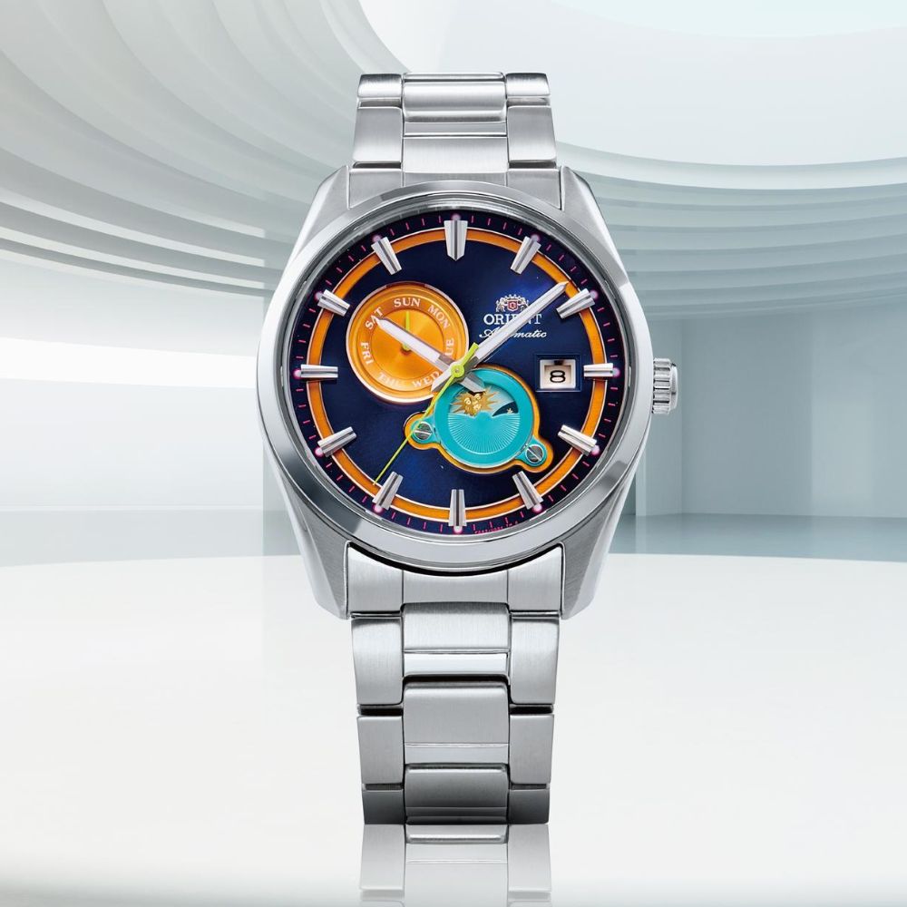 Zegarek Orient Stretto Sun & Moon na bransolecie