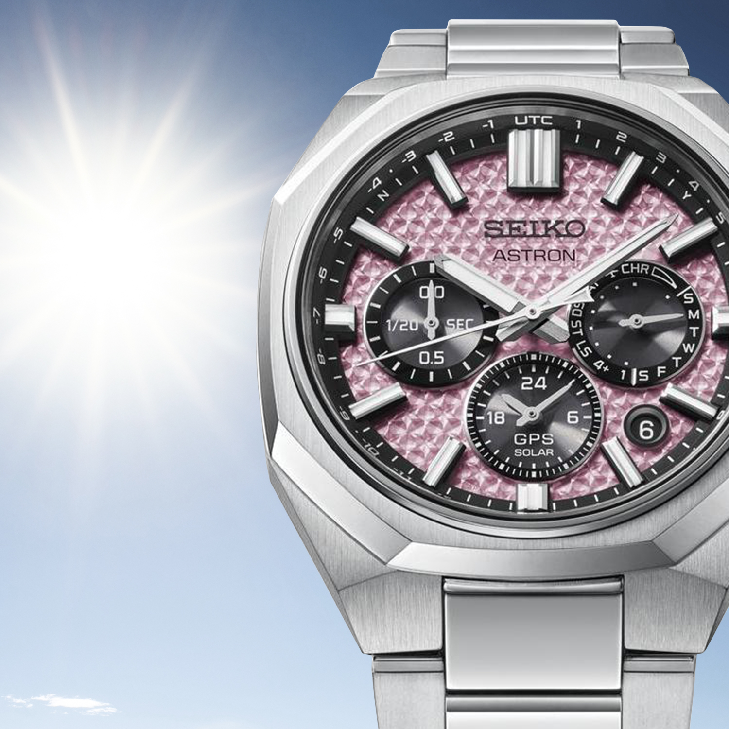 Zegarek Seiko Astron GPS Solar Dual-Time Chronograph z ładowaniem solarnym Seiko Solar