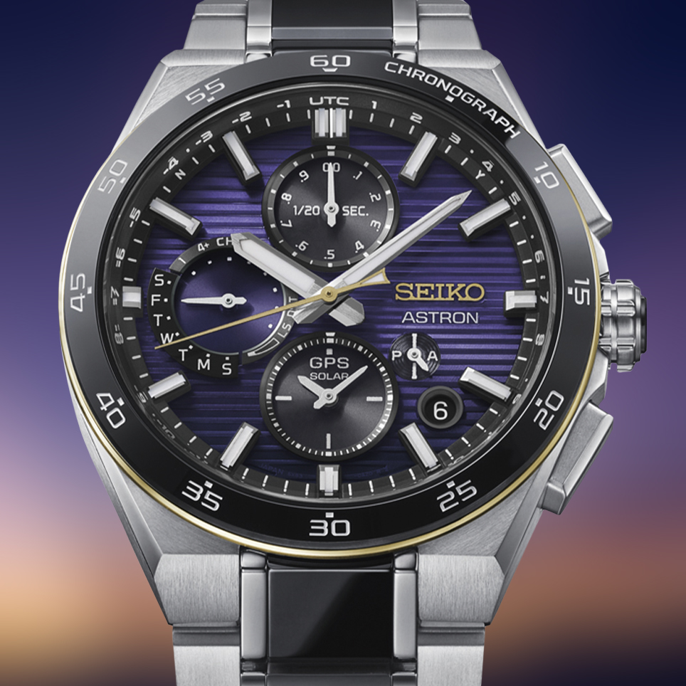 Zegarek Seiko Astron HAB011J1 z fioletową tarczą