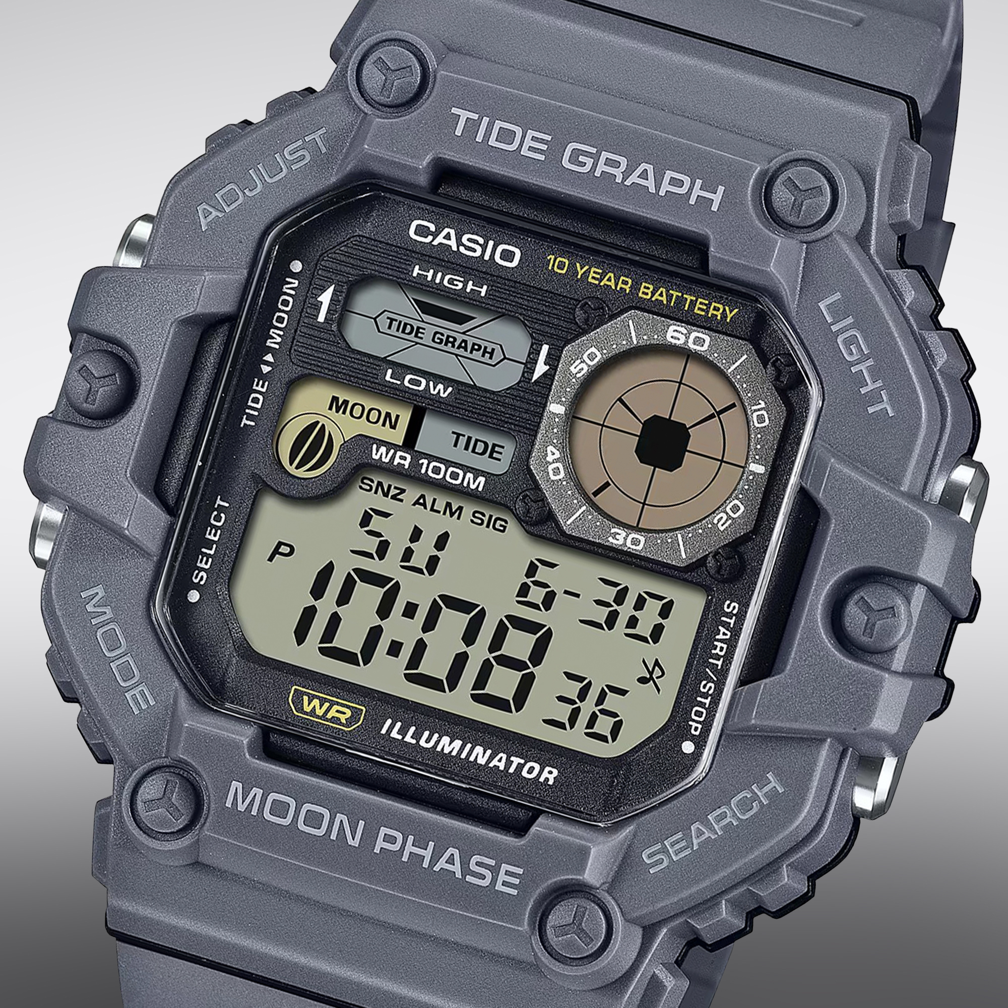 Zegarek sportowy Casio Digital Moonphase
