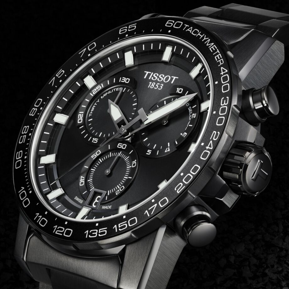 Zegarek Tissot Chronograph czarny z tachometrem