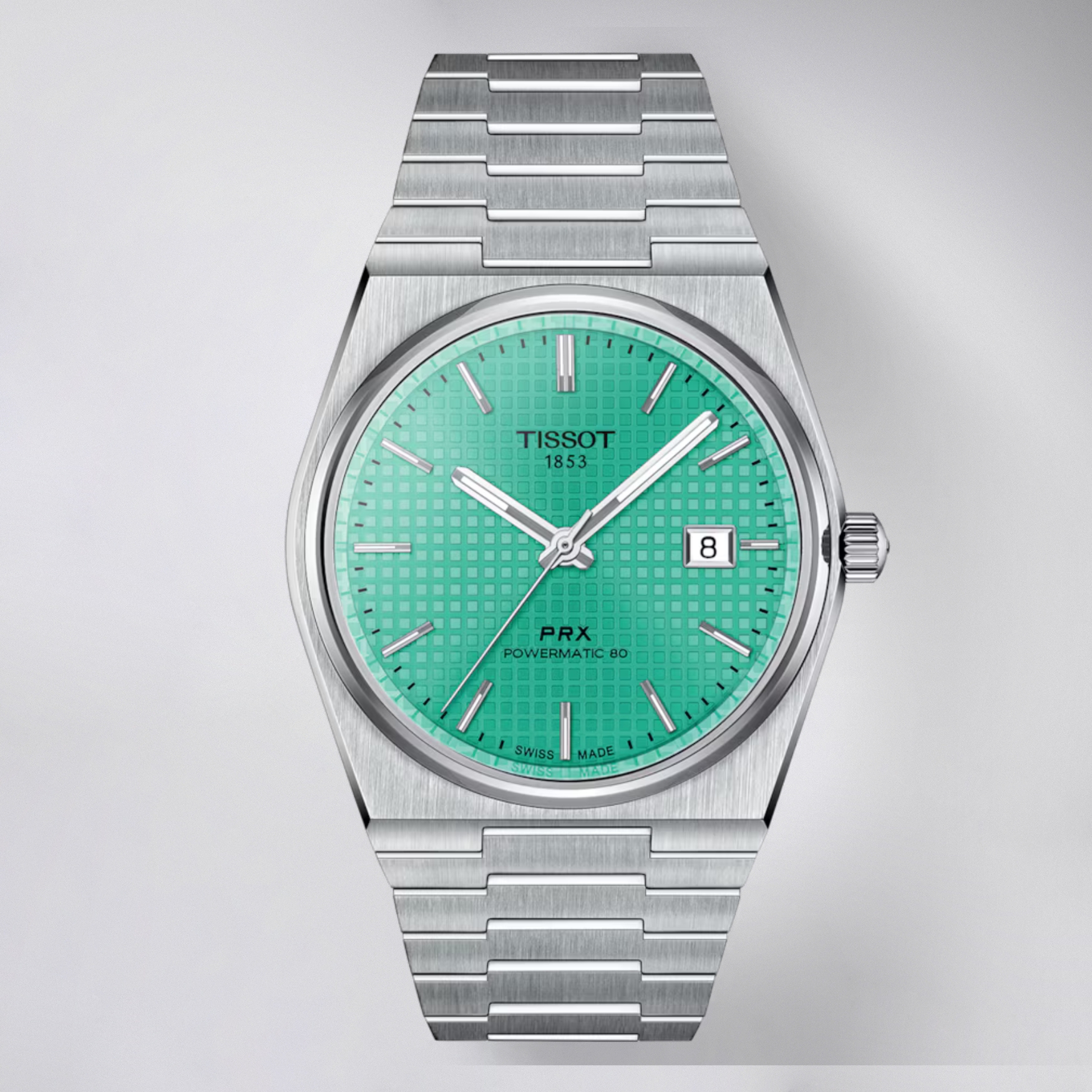 Zegarek Tissot T137.407.11.091.01 PRX POWERMATIC 80 Light Green 40mm 