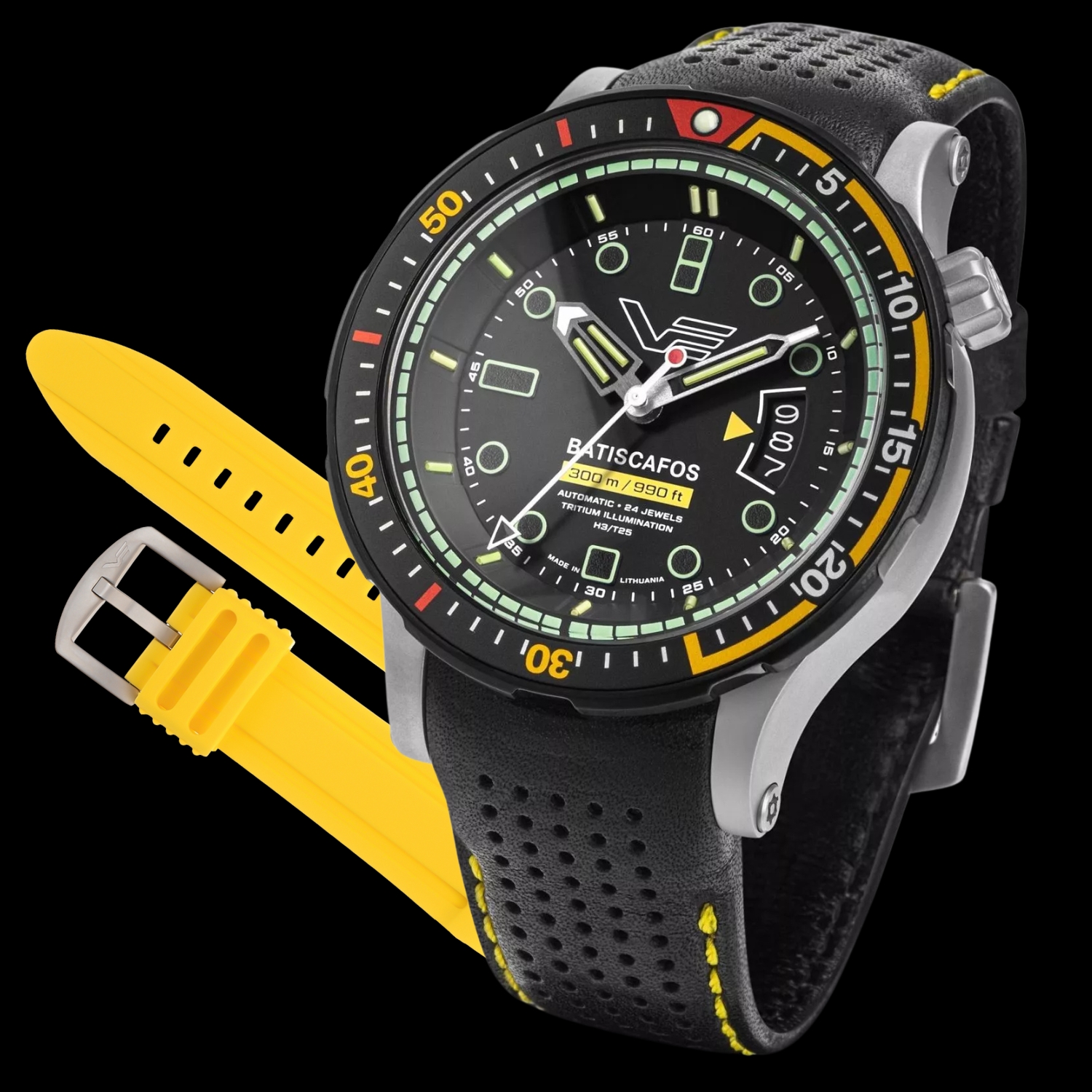Zegarek Vostok Europe Batiscafos NH35A-511E767 w zestawie z dwoma paskami