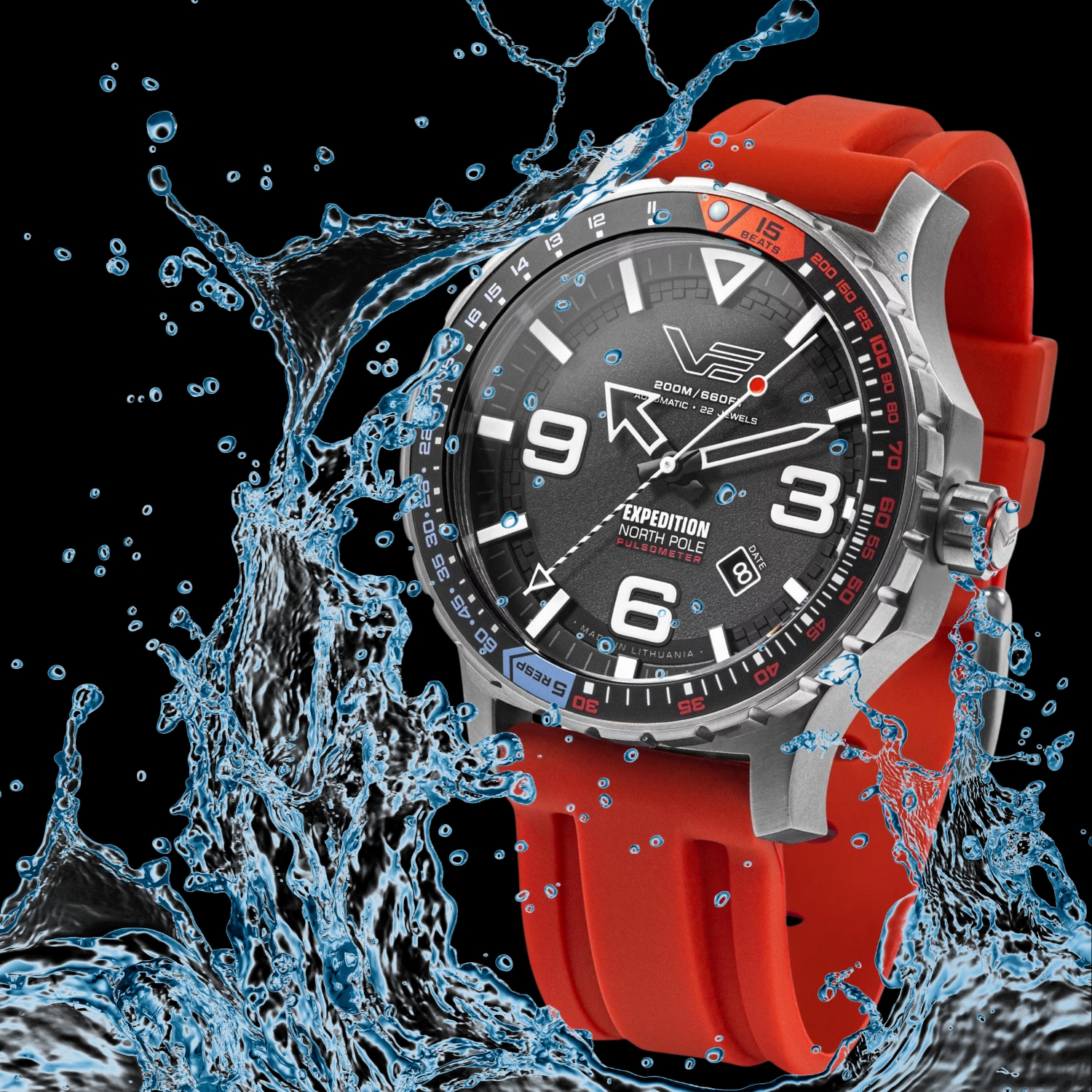 Wodoszczelność zegarka Vostok Europe Expedition North Pole 1 Polar Legend  YN55-597A729S 