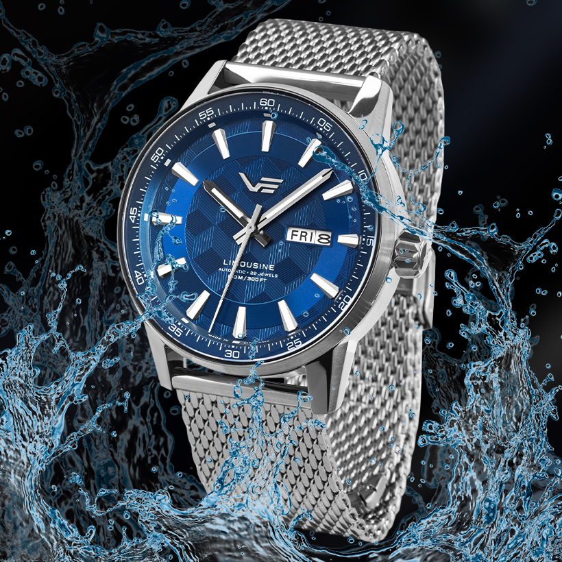 Wodoszczelny do 100 metrów zegarek Vostok Europe Limousine 43mm Generation 2 Automatic Day-Date
