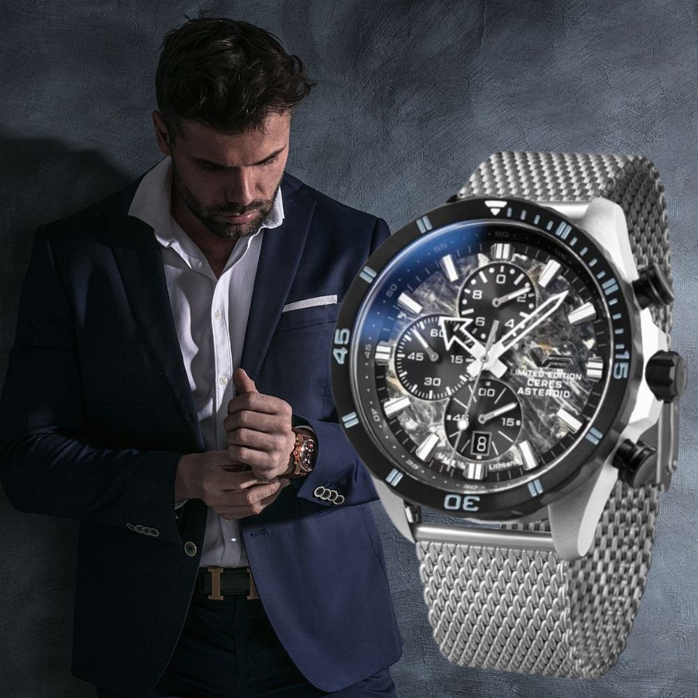 Vostok Europe Almaz Chrono Ceres Asteroid 6S10-320E693B sportowo-elegancki zegarek 