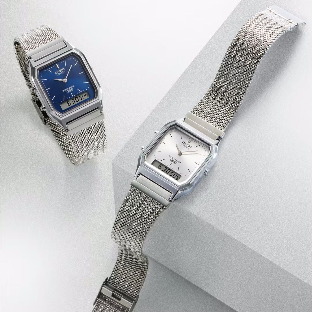  Zegarki Casio AQ-230 na bransolecie mesh