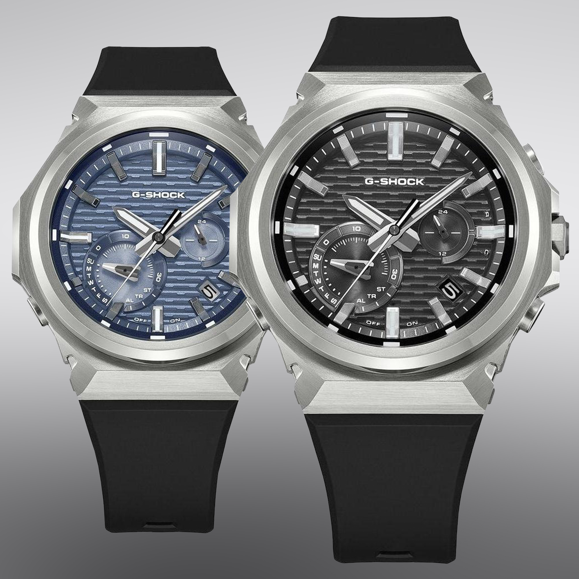 Zegarki G-Shock G-Steel GST-B1000 z niebieską i czarną tarczą